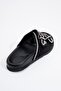 Allen Black Stone Genuine Leather Suede Women's Slippers - 4
