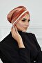 Double Color Velvet Bonnet,B-23K,Salmon - Cream - 6