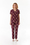 Teddy Bear Printed Shirt Collar Pajamas Set - 8