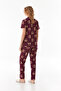 Teddy Bear Printed Shirt Collar Pajamas Set - 5