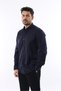 Navy Blue Slimfit Cotton Oxfort Lycra Collar Buttoned Long Sleeve Men's Shirt