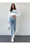 Blue Snow Wash Skinny Jeans Women's Power Lycra Trousers