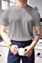 Toro Striped Lycra Slim Fit Crew Neck Knitted Men's Knitwear Tshirt