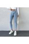 Blue Snow Wash Skinny Jeans Women's Power Lycra Trousers - 4