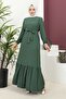 Lara Fabric Tie Dress - Emerald Green / E0124 - 6