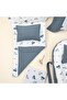 18 Pieces Full Set - Double Sided - Dark Blue Cars - 6