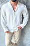 Men's Crepe Shirt Flowy Summer Relaxed Fit