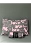 مجموعة ملاءات مطاطية كبيرة الحجم منقوشة بالحب - 2