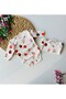 Baby Girl Bodysuit 100% Cotton Apple Printed Snap Fastener Bodysuit Flexible Comfortable Daily Wear - 2
