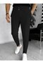Men's High Waist Front Lace-Up Pocket Waffle Pants - 4
