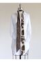 Harmony Scarf Brown Colored Face Icon Patterned - 3