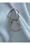 Rose Gold Heart Shaped Clip-On Hoop Earrings