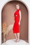 Padded Draped Midi Length Dress with Brooches Wedding Engagement Promise Graduation - 8