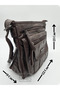 21K Barcelona Faux Wash Leather Gusseted Shoulder Bag Brown - 2