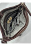 21K Barcelona Faux Wash Leather Gusseted Shoulder Bag Brown - 6