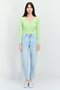 Women V-Neck Allover Print Cardigan, Green - 4