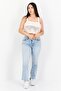 Women Square Neck Sleeveless Crochet Crop Top, Pink - 3