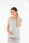Gray Maternity Stretchy Cotton Fabric T-Shirt - 2