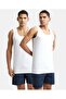 Comfort Plus Drop Needl Vest 2Pcs Pck 8816-02 White