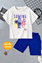 Surfing and California Printed 2 Pcs Summer T-Shirt-Shorts Kids Set - 2