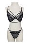 Lace Detailed Cupless Lycra Bra Panty Set Underwear Slip Panties Brazilian - 2