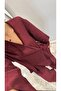 Front Tie Burgundy Kimono Set - 3