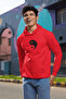 Yin Yang Printed Men's Cotton Long Sleeve Rose Gold 3 Thread Hooded Sweatshirt - 2