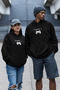 Player Printed Lover Set Cotton Long Sleeve Shardonlu 3 Thread Hooded Sweatshirt (1 Woman + 1 Man) - 2