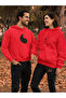 Yin Yang Lover Set Cotton Long Sleeve Shardon 3 Thread Hooded Sweatshirt(1 Woman+1 Man)