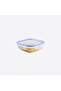3-Piece Sealed Refrigerator Organizer and Freeze Suitable Storage Container Shallow Square 350,600,1025ml - 3