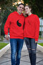 Yin Yang Lover Set Cotton Long Sleeve Shardon 3 Thread Hooded Sweatshirt(1 Woman+1 Man) - 2