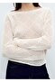 Cotton openwork knit sweater - 8