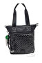 Smart Bags Parachute Satin Fabric 3248 Black Gray Shoulder Bag