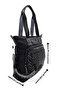 Smart Bags Parachute Satin Fabric 3248 Black Gray Shoulder Bag - 2