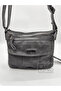 21K 1897 Barcelona Faux Wash Leather Shoulder Bag Gray