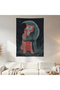 Hugging Wolves Wall Cloth Wall Tapestry First Quality Satin Fabric Poster