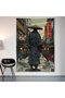 Street Samurai Wall Drape Wall Tapestry First Quality Satin Fabric Poster - 2