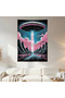 UFO Wall Drape Wall Tapestry ملصق من قماش الساتان عالي الجودة