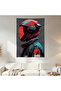 Man in Helmet Wall Covering Wall Tapestry First Quality Satin Fabric Poster