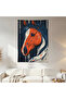 Horse Drawing Wall Cloth Wall Tapestry First Quality Satin Fabric Poster