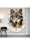 Grey Wolf Wall Cloth Wall Tapestry First Quality Satin Fabric Poster - 2