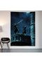 Two Warriors Wall Drape Wall Tapestry First Quality Satin Fabric Poster - 2