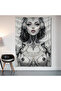 Robotic Woman Wall Cloth Wall Tapestry First Quality Satin Fabric Poster - 2