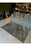 Tuğrul Collection Gray Tones Abstract Marble Patterned Woven Base Modern Decorative Carpet 23