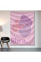Libra Zodiac Sign Wall Cloth Wall Tapestry First Quality Satin Fabric Poster - 2