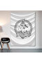 Linear Baroque Wall Drape Wall Tapestry First Quality Satin Fabric Poster - 2