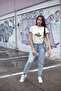 Bar Avocado Printed Women's Crew Neck Cotton Oversize Short Sleeve T-Shirt