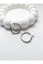 Women's Silver Color Clip-On Hoop Earrings - 2cm