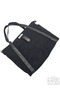 Smart bags linen canvas fabric black shoulder bag - 7