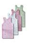 100% Cotton Girls' Thick Strap Ribbed Undershirt Set of 4 / Undershirt / Underwear
